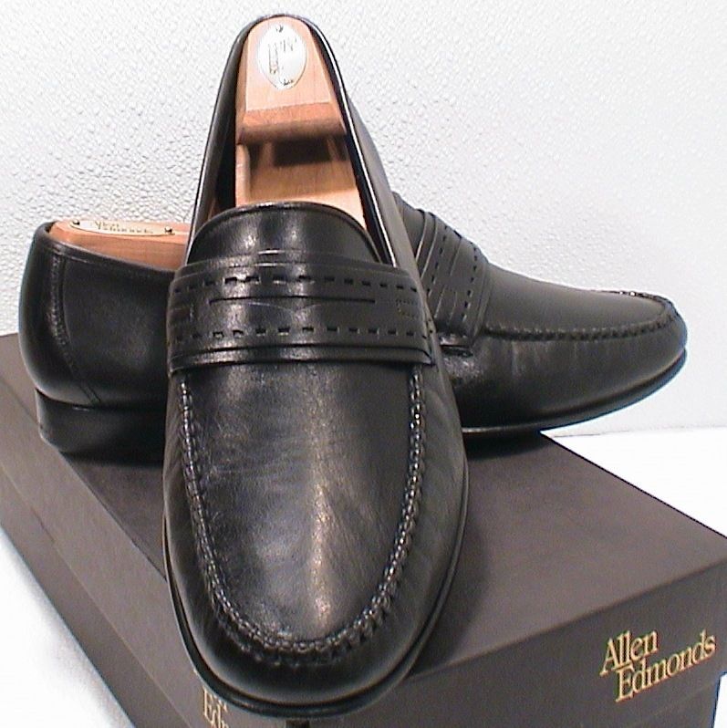 Allen Edmonds Forti Black Loafer Dress Shoe 10 1 2 D SHIP Freight Free 