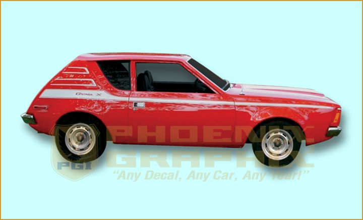 1971 1972 AMC American Motors Gremlin x Restoration Decal Stripe Kit 