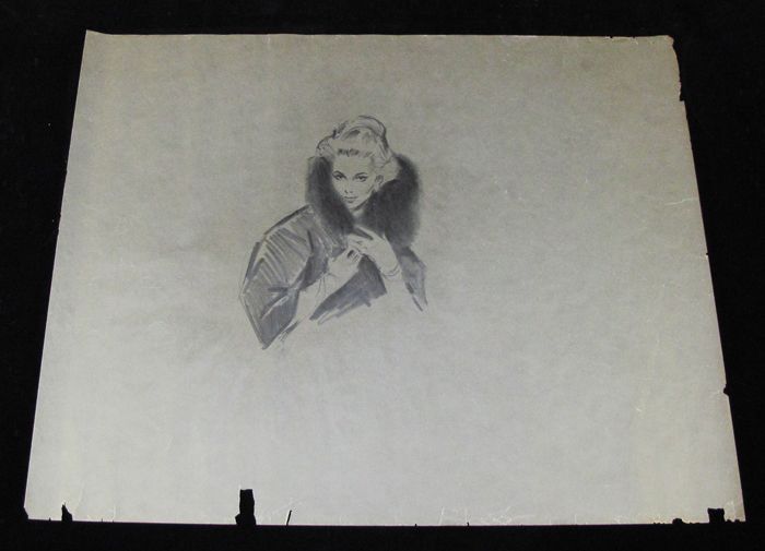 Original Fritz Willis Pin Up Drawing Important American Illustrator B 