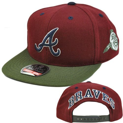 MLB American Needle Wool Blockhead Earthtone Snapback Hat Cap Atlanta 