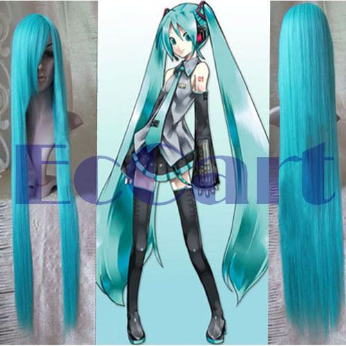 Vocaloid Hatsune Miku Party Green Blue 40Cosplay Wig
