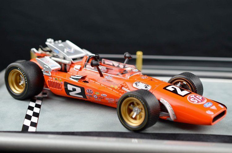 MARIO ANDRETTI BRAWNER HAWK 1969 INDY 500 WINNER 1 18 FORD STP RACE 