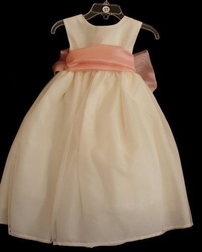 US Angels Flower Girl Dress Style 409 Ivory Size 12