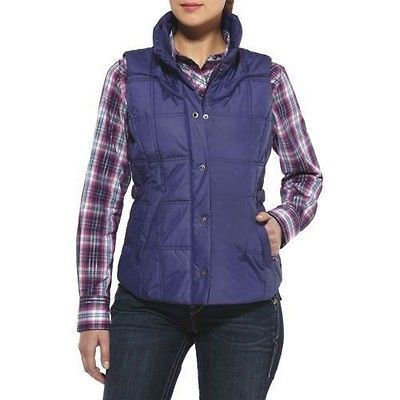 new with tags 10010014 ariat womens yoke vest abyss blue