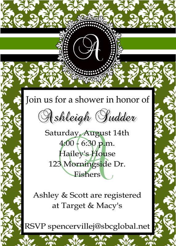   Shower Graduation Birthday Anniversary Invitation Any Color