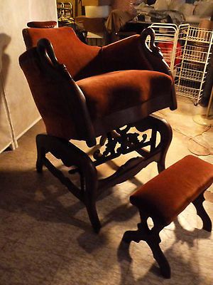 DATED 1860 ANTIQUE MECHANICAL G.W. ARCHER HAND CRANK BARBER CHAIR 