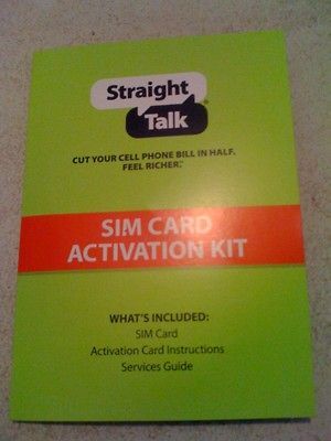 Iphone 5 nano pre cut or 4/4s micro sim straight talk sim card (unlock 