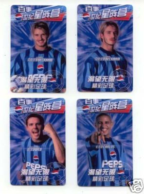 pepsi 2001 beckham carlos owen 4 pocket calendar card from