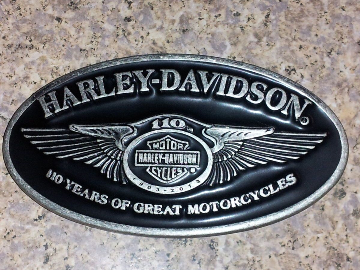 110th Anniversary Harley Davidson Belt Buckle 