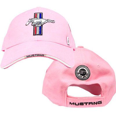 mustang gt ladies low profile pink hat 