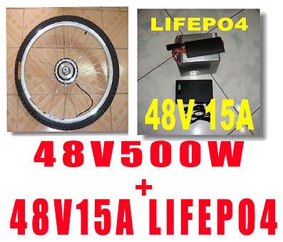 48v 500w electric bicycle motor kit 15ah lifepo4 from china