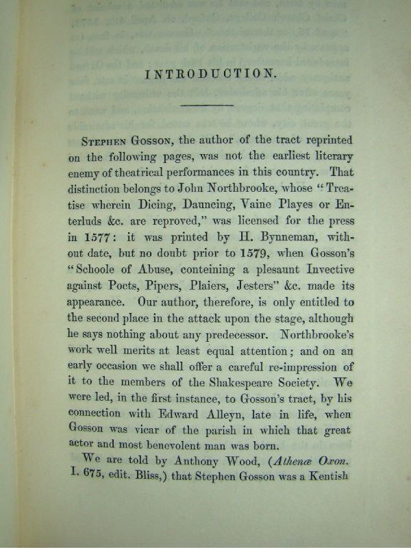   Arber in his English Reprints . Two poems of Gossons are included