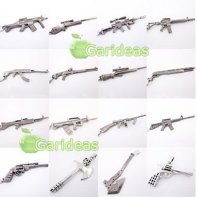 Mens Metal Army Gun Rifle AK47 Sword Knife Pirates Chain Pendant 