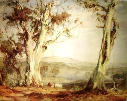 HANS HEYSEN AFTER MORNING MIST AUSTRALIAN PRINT