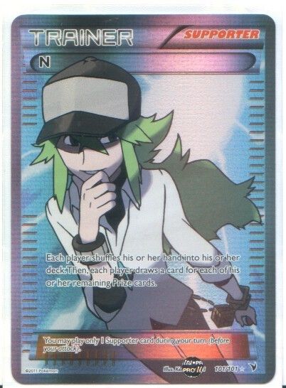 Rare Holo Foil N Trainer Full Art 101 101 NOBLE VICTORIES POKEMON CARD 