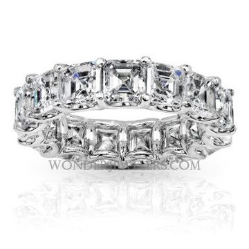 25ct Asscher Diamond U Shaped Eternity Band G H VS2 Unternity