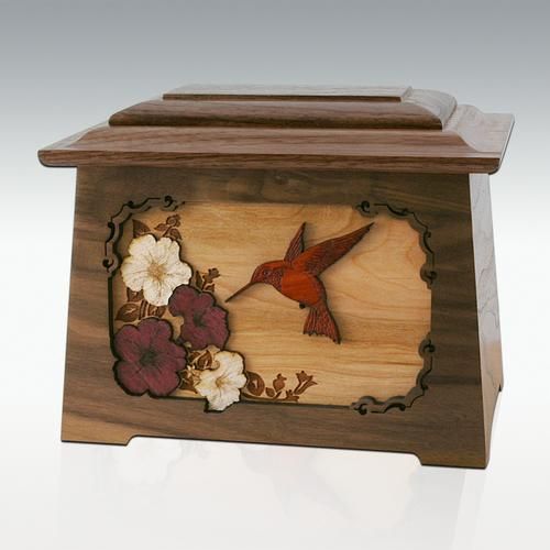 Astoria Style Hummingbird Cremation Urn   Engravable   