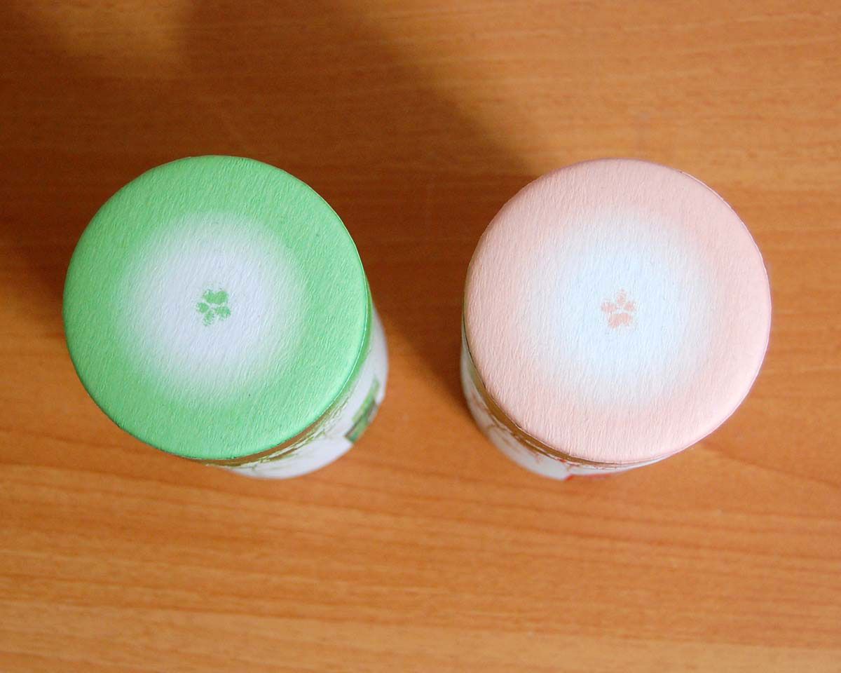 Kaori No Uta Song of Aromas Green Tea Canister Made in Japan Washi 