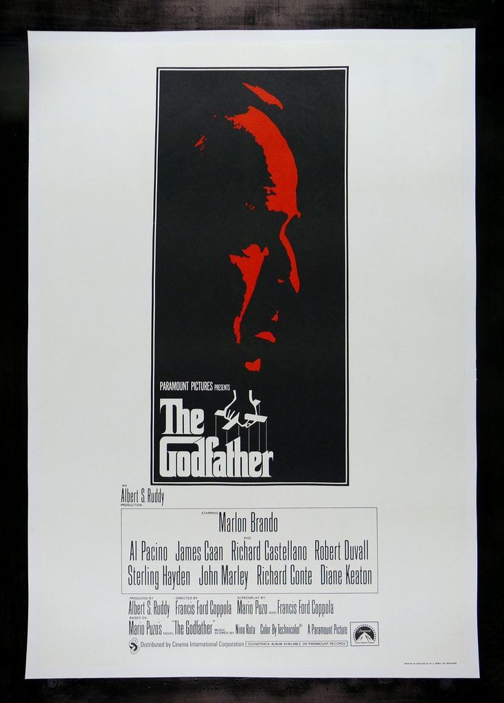 THE GODFATHER * CineMasterpieces UK 1SH ORIGINAL LINEN BACKED MOVIE 