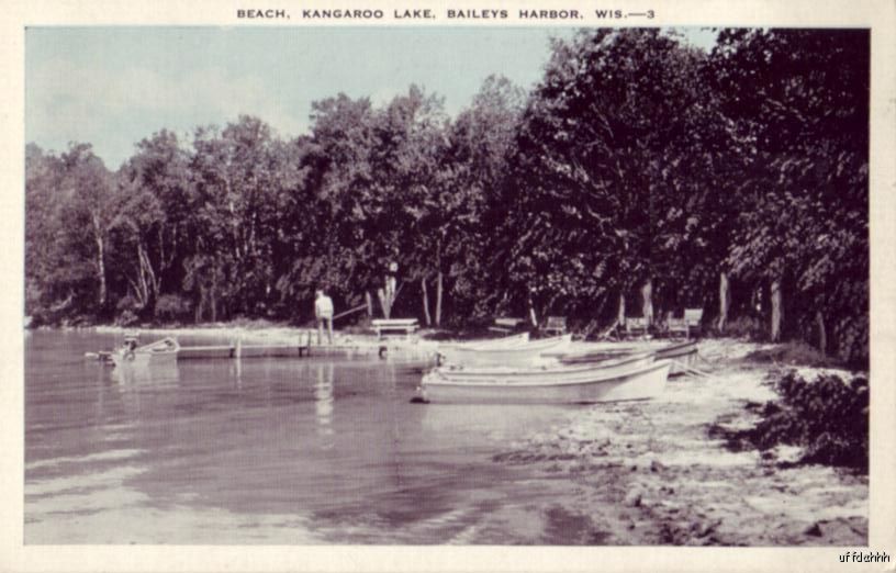 Baileys Harbor Wi Kangaroo Lake Beach Door County 1937