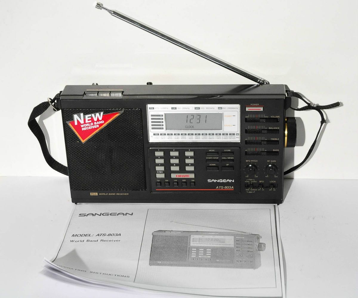 Sangean Model ATS 803A Portable Short Wave Radio Receiver