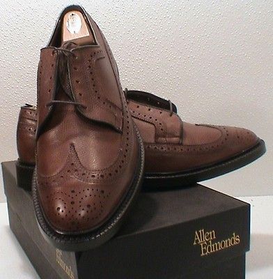 Allen Edmonds MacNeil Walnut Grain Calf Oxford Dress Shoe Wing tip 10 