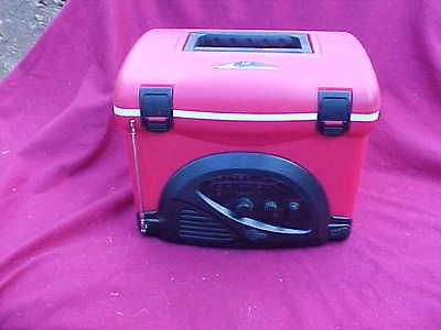 lc mini cooler radio am fm very nice time left