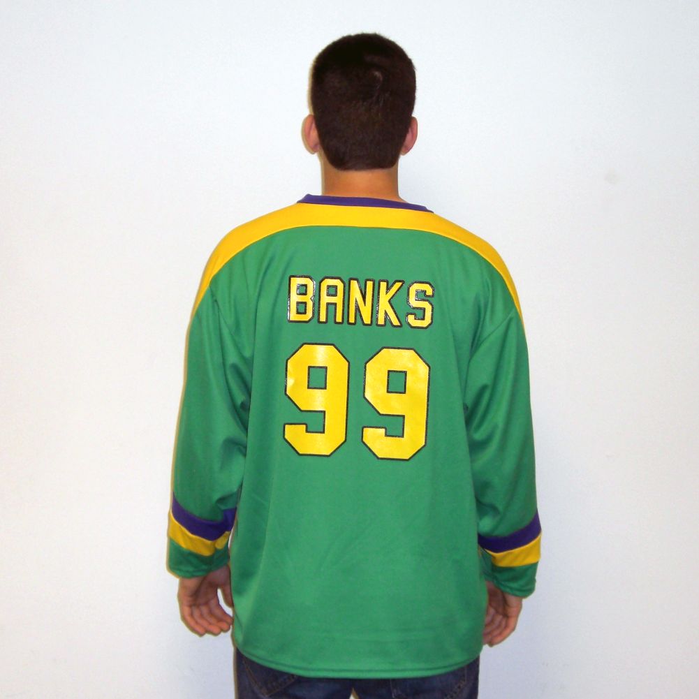 Adam Banks 99 Mighty Ducks Movie Hockey Jersey New