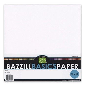 Bazzill Basics Bulk Textured Cardstock Pack 25 Sheets 8 5 x 11 White 