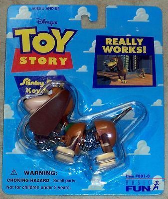   Toy Story Slinky Dog Keychain by Basic Fun New Mint on Card