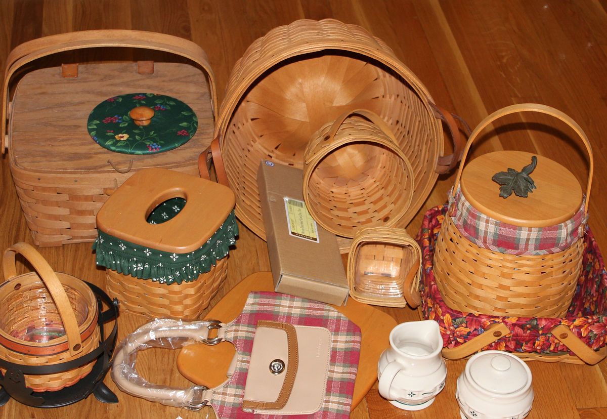 Longaberger Fall Lot of Baskets and Pottery