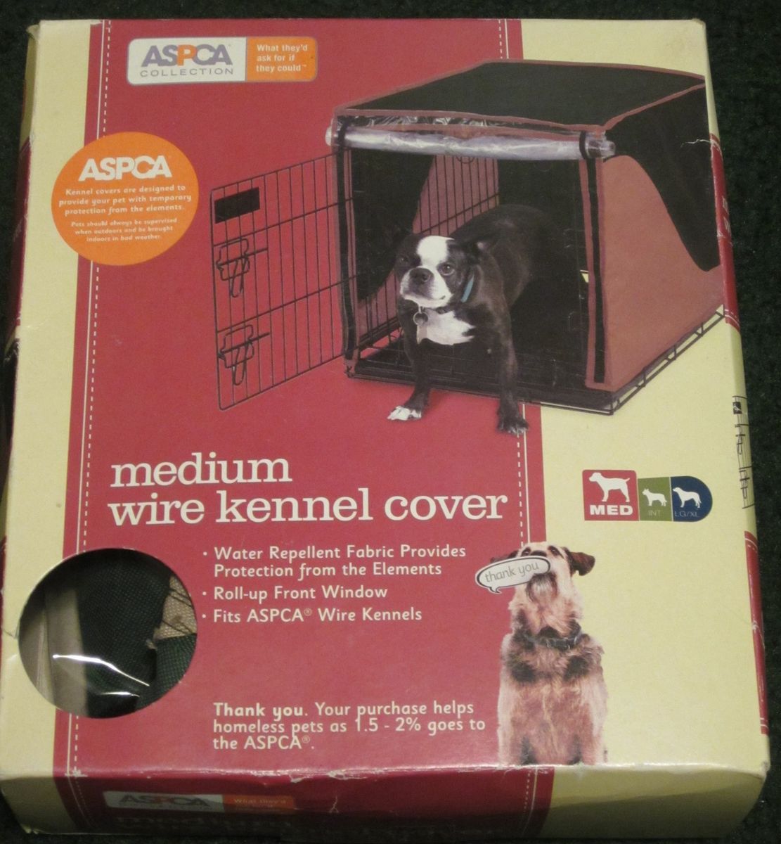 ASPCA WIRE KENNEL COVER SIZE MEDIUM 22 TALL DOG NEW IN PACKAGE 