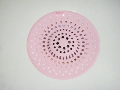 Silicone Hair Clog Trap Catcher in Bath Washbasin Pink