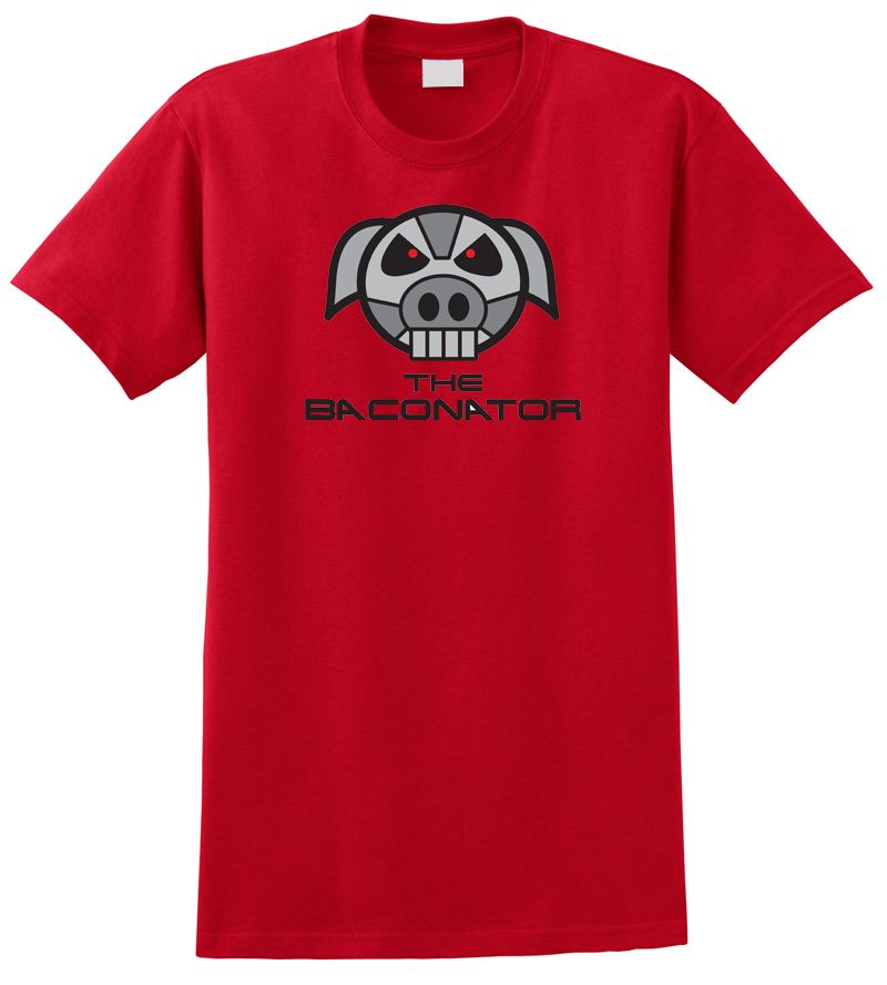 The Baconator Funny Bacon T Shirt Terminator Yummy