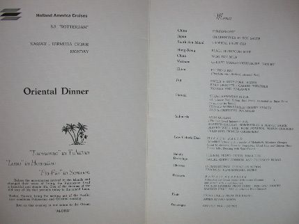 Cruise SHIP Menu Lot SS Rotterdam SS Raffaello 1960 70s