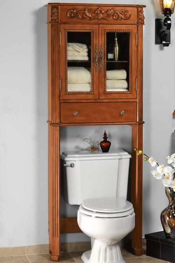 New Chelsea Bathroom Space Saver Glass Doors Antique Oak MSRP $279 $49 