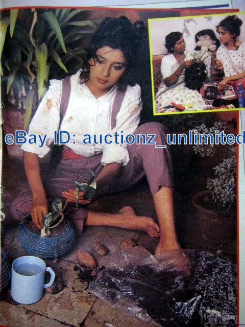 Bollywood Actor Sridevi Sonu Pooja Madhuri Dixit RARE 2 Pages from Old 