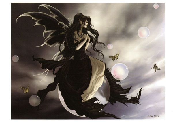 New Gathering Storm Nene Thomas Fantasy Print Fairy Faerie on A Bubble 