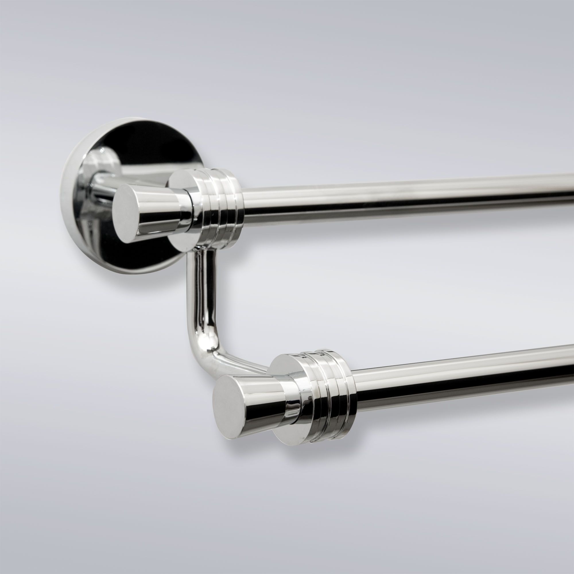 Modern Bathroom Double Towel Bar Chrome (Matches Chrome Vessel Vanity 