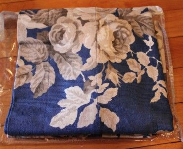 New Bay Linens Window Treatment Valance Blue Floral NIP