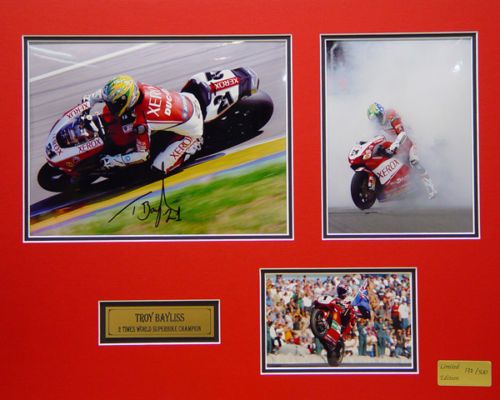 Troy Bayliss 3 Times Champ Signed Framed Limited 500