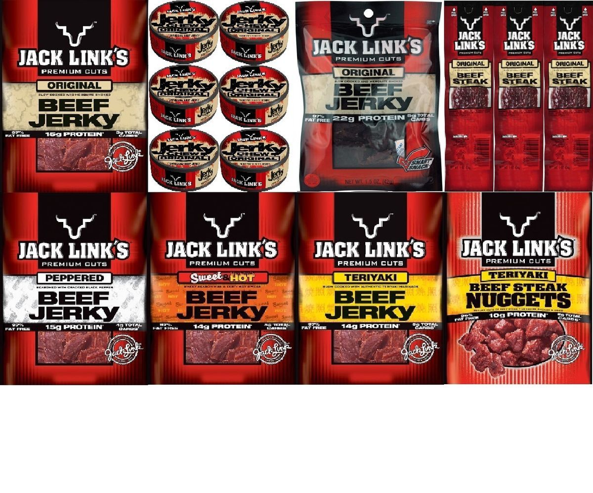 Jack Links Beef Jerky Steak Nuggets Steaks Snack Packs 8 Varieties 