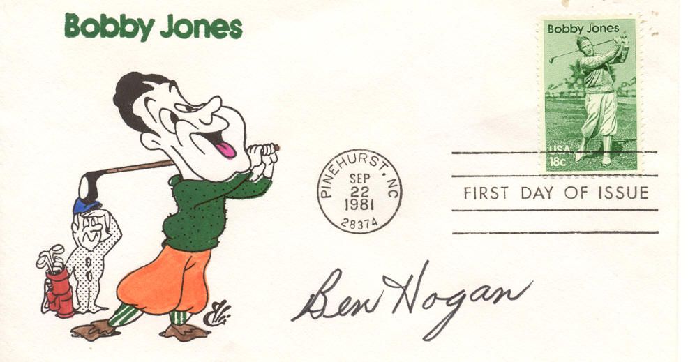 sports_golf_ben_hogan_bobby_jones_fdc_color_charicature