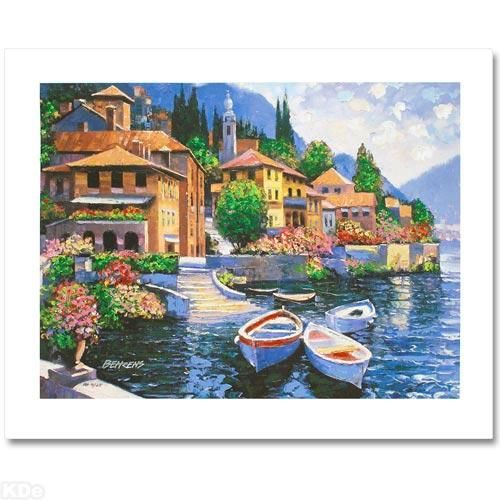 Howard Behrens Lake Como Landing Embellished w COA