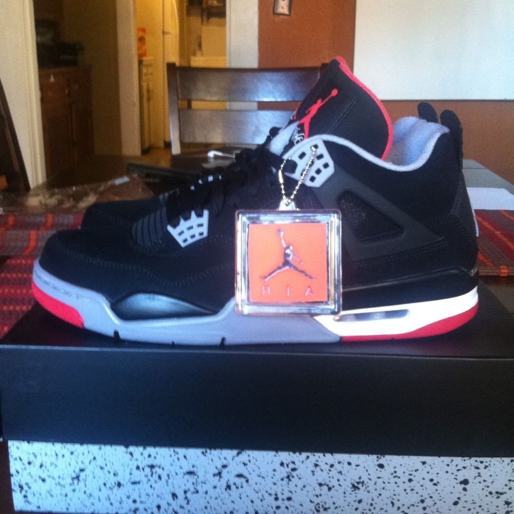 2012 Air Jordan 4 IV Bred Black Cement 10 5 DS Ready To Ship