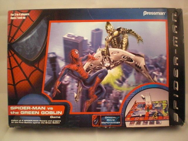 spiderman vs green goblin board games euc bonus cards