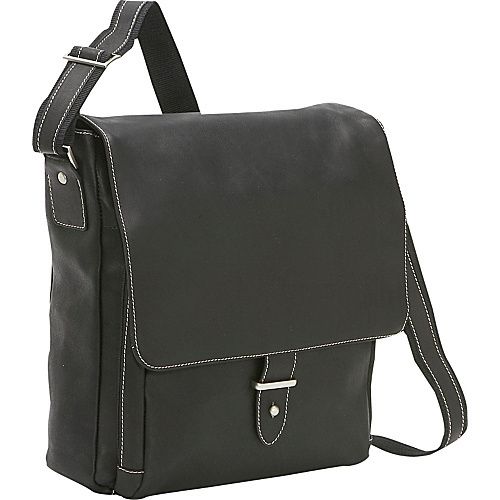 Bellino Columbia Vertical Laptop Messenger Black