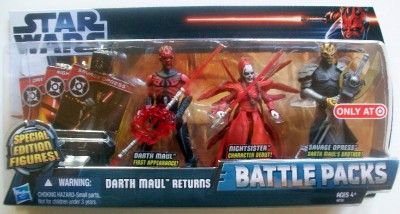   BATTLE PACKS DARTH MAUL RETURNS DARTH MAUL, NIGHTSISTER, SAVAGE OPRESS