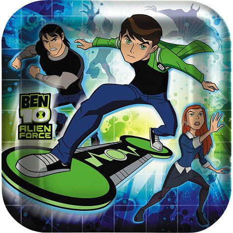 Ben 10 Alien Force Party Supplies Dinner Plates Sq