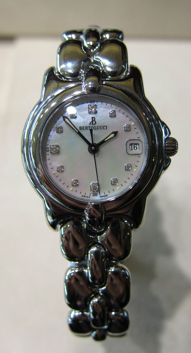 BERTOLUCCI LADY PULCHRA WATCH MOP DIAMONDS STEEL